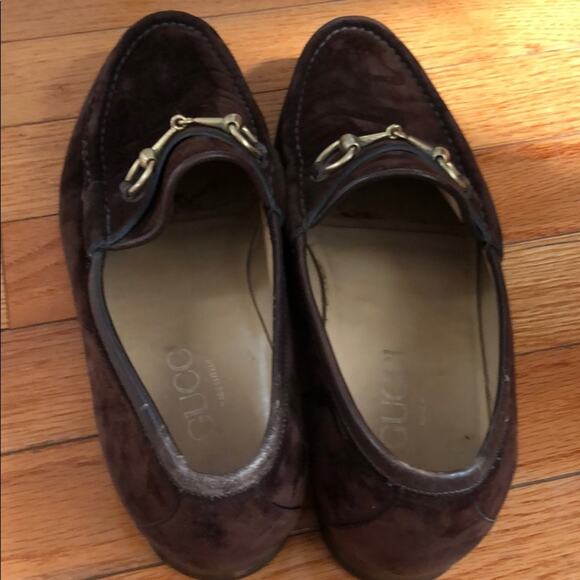 Gucci Men’s Vintage Suede Loafers | Brown with Gold BitSize 42 / 8.5 - Picture 5 of 6